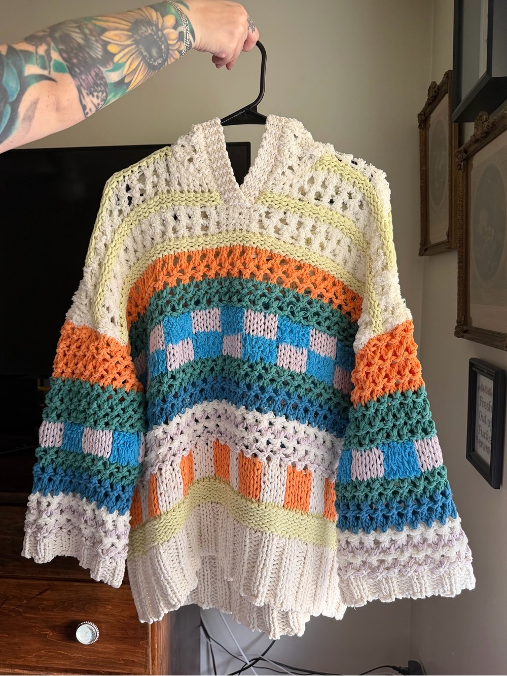 NWT- Free People Poolside Crochet Hoodie - Picture 3 of 3